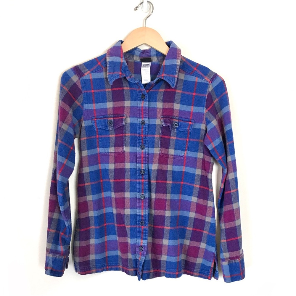 Patagonia Fjord Organic Cotton Flannel Shirt SZ 4 - Picture 5 of 5